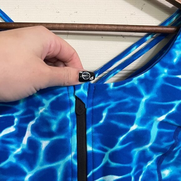 Torrid Womens NWT Blue Water Low-Impact Wireless Zip-Front Active Sports Bra 2X - Picture 6 of 9